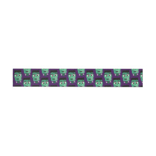 Frankenstein Monster's Head Wraparound Address Label