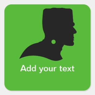 Frankenstein Monster's Silhouette Square Sticker