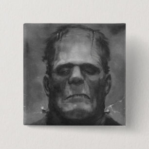 Frankenstein Pin/Button 2 Inch Square Button
