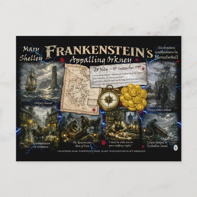 Frankenstein’s Appalling Orkney by BurnsInHell Postcard (Front)