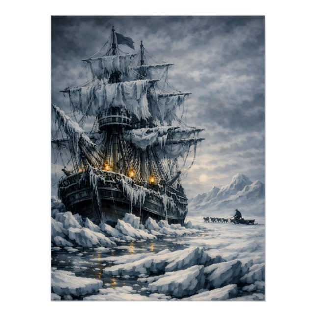 Frankenstein’s Arctic Pursuit by BurnsInHell Poster (Front)