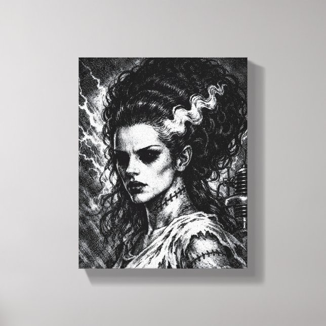 Frankenstein’s Bride — Resurrected by BurnsInHell Canvas Print (Front)