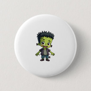 Frankenstein�s Monster � Cute Halloween Cartoon Sh 2 Inch Round Button