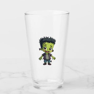 Frankenstein�s Monster � Cute Halloween Cartoon Sh Glass