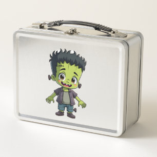 Frankenstein�s Monster � Cute Halloween Cartoon Sh Metal Lunch Box