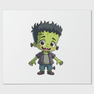 Frankenstein�s Monster � Cute Halloween Cartoon Sh Wrapping Paper
