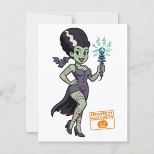 Frankenstein’s Wife Cartoon Postcard