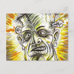 FRANKENSTEIN SHOCK POSTCARD