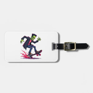 Frankenstein Skater � Cool Halloween Streetwear Sh Luggage Tag