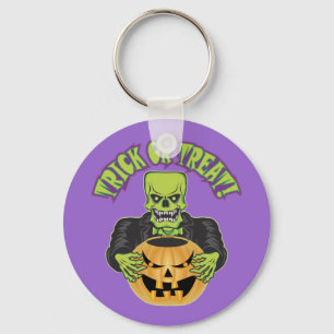 Frankenstein Skull Keychain