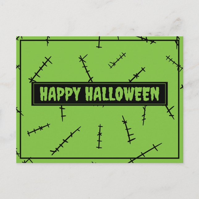 Frankenstein Stitches Postcard (Front)