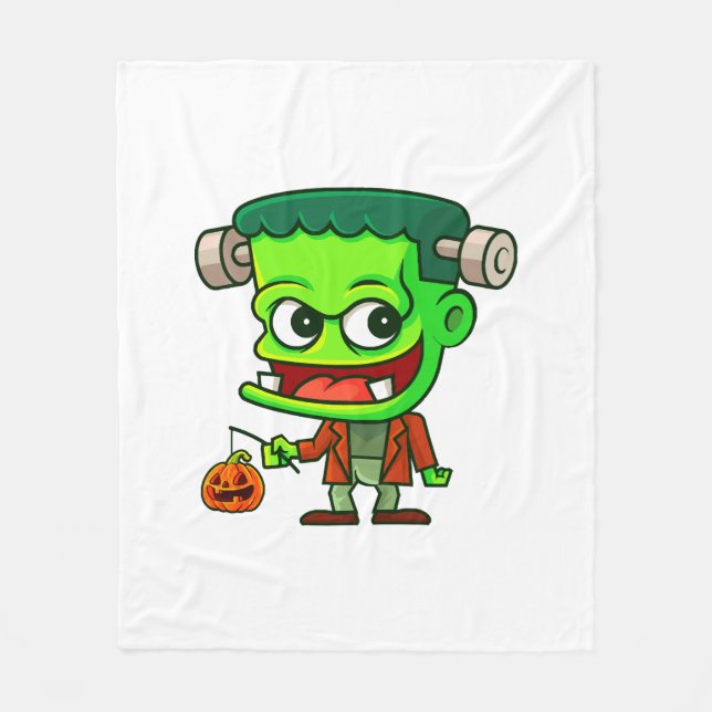 Frankenstein Toon Fleece Blanket (Front)