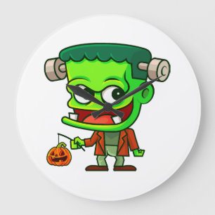 Frankenstein Toon Large Clock