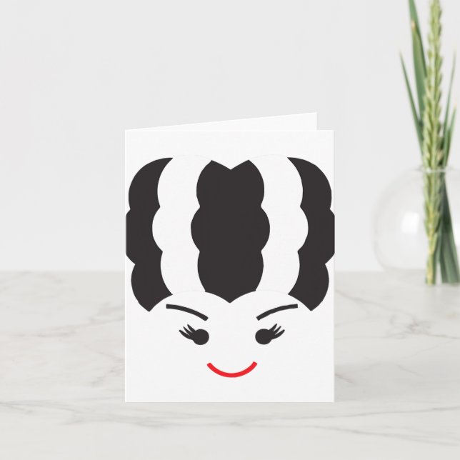 Frankenstein's Bride Monster Halloween Costume 2  Card (Front)