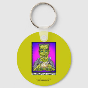 Frankenstein's Hamster Funny Cartoon Key Chain