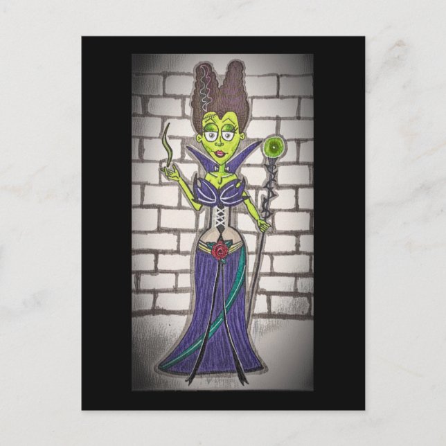 Frankenstein's Maleficent Postcard (Front)