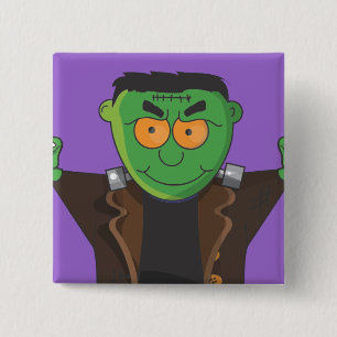 Frankenstein's Monster 2 Inch Square Button