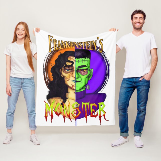 Frankenstein's Monster - Classic Horror Throw Blan Fleece Blanket (In Situ)