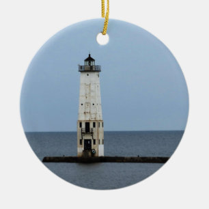 Frankfort Lighthouse Ceramic Ornament