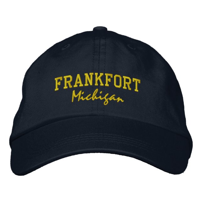 Frankfort Michigan Casquette de baseball brodé (Devant)