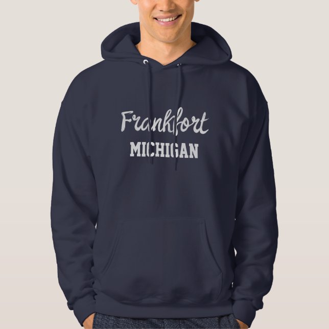 Frankfort Michigan Printed Hoodie (Front)