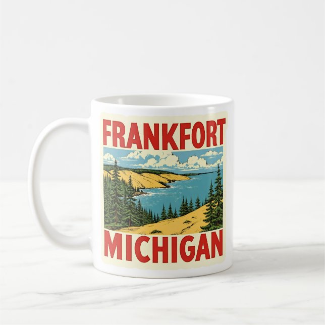 Frankfort Michigan Vintage Coffee Mug (Left)