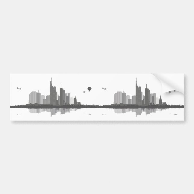 Frankfurt am Main Skyline sticker (Front)
