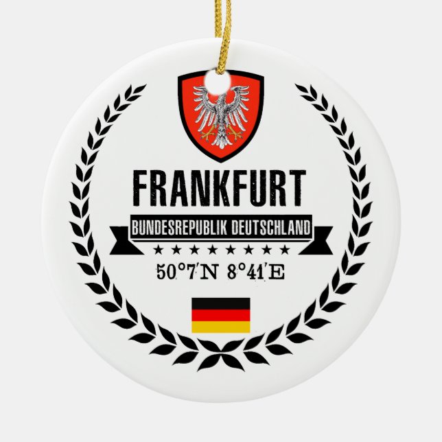 Frankfurt Ceramic Ornament (Front)