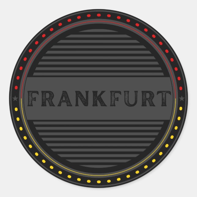 Frankfurt City Pride Emblem – German Identity Classic Round Sticker (Front)