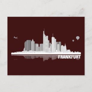Frankfurt City Skyline Postkarte Postcard