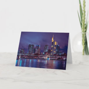 Frankfurt Germany at night Card