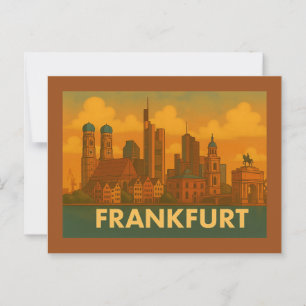 Frankfurt Germany City Art Postcard