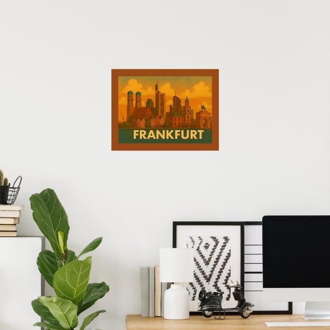 Frankfurt Germany City Art Poster (Home Office)