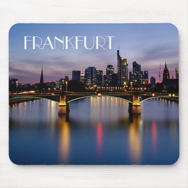 Frankfurt Germany Cityscape Mouse Pad (Front)