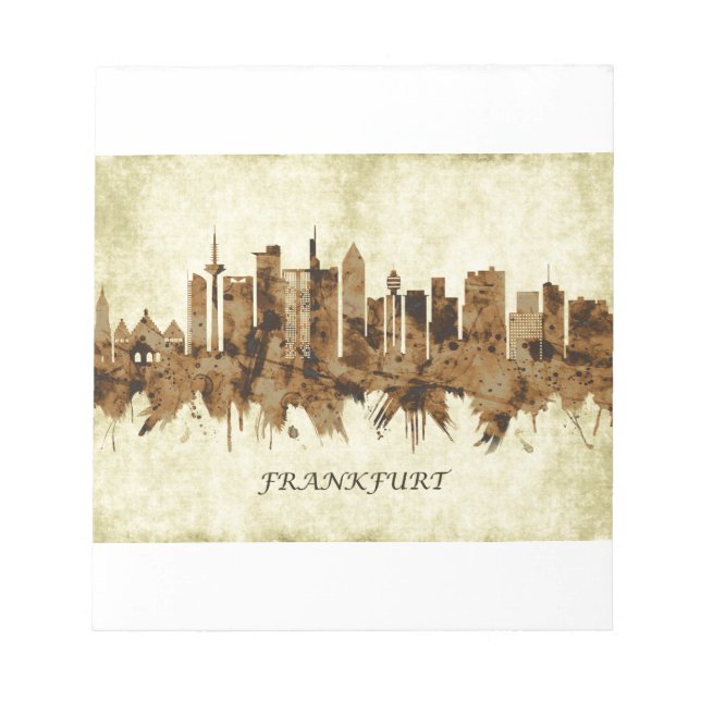 Frankfurt Germany Cityscape Notepad (Front)