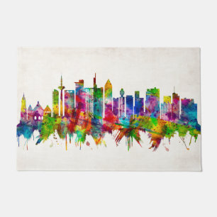 Frankfurt Germany Skyline Doormat