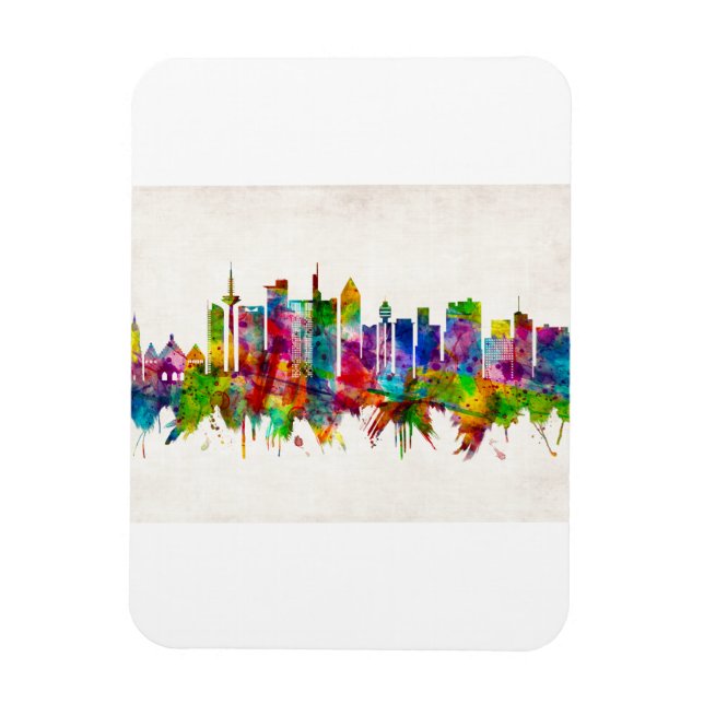 Frankfurt Germany Skyline Magnet (Vertical)