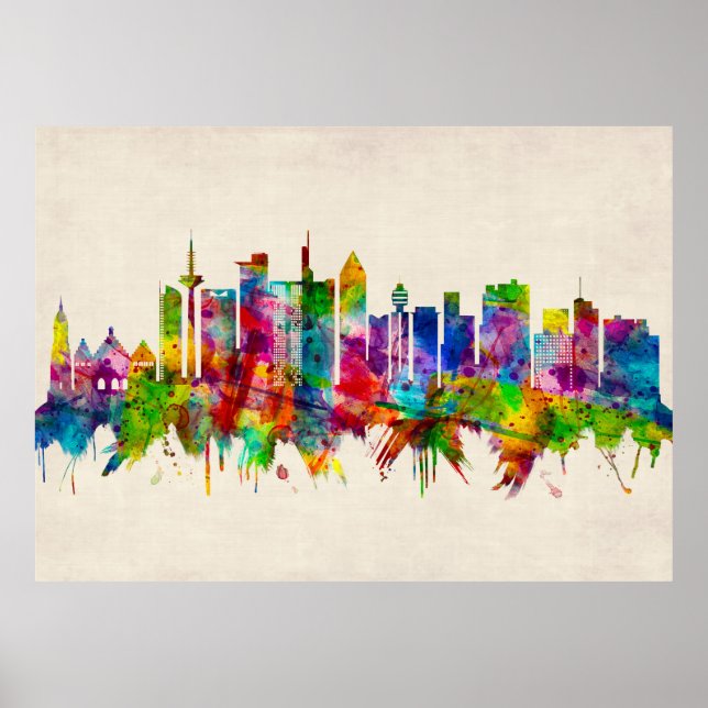 Frankfurt Germany Skyline Poster (Front)