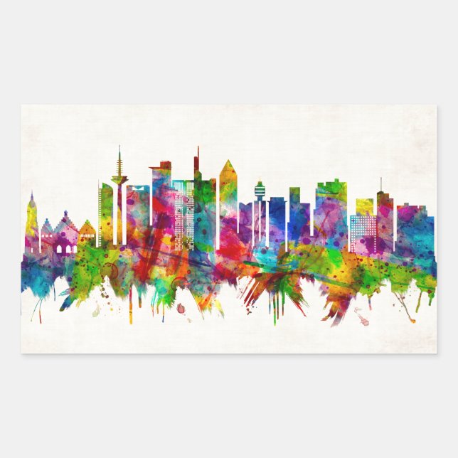 Frankfurt Germany Skyline Sticker (Front)