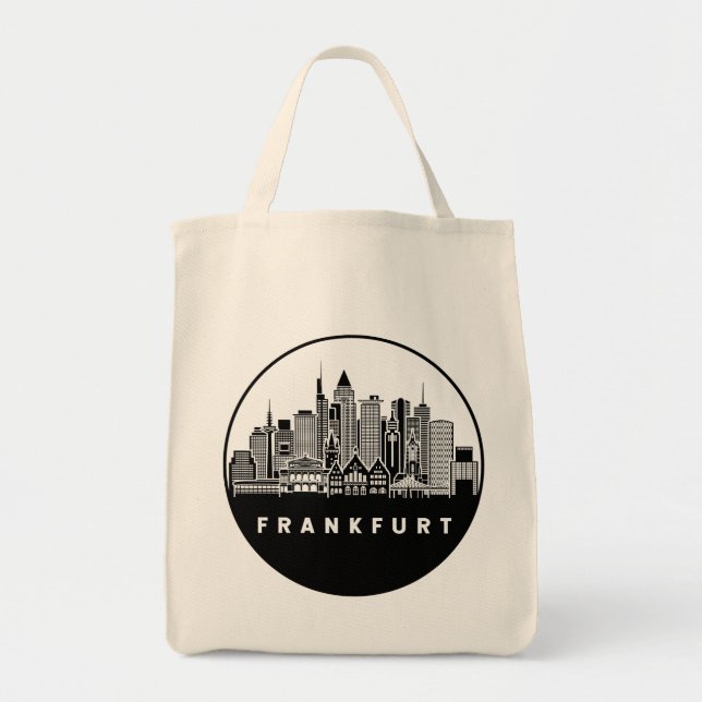 Frankfurt Germany Skyline Tote Bag (Front)