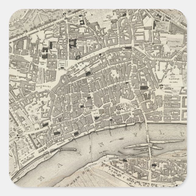 Frankfurt, Germany Square Sticker (Front)