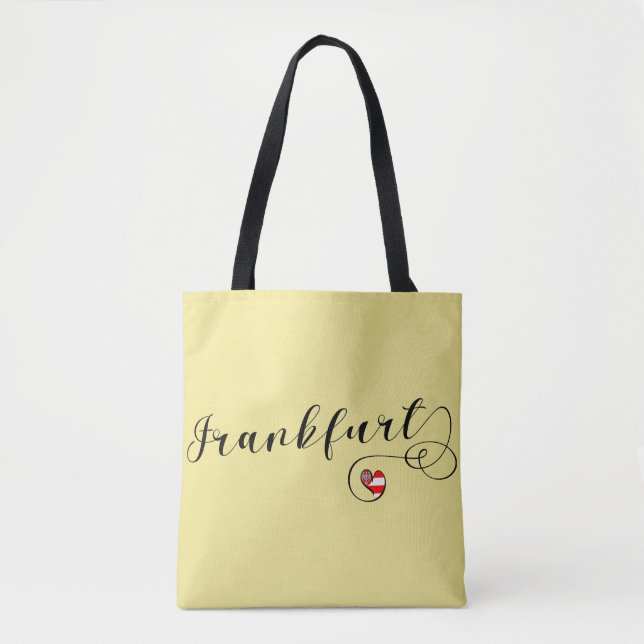 Frankfurt Heart Flag, Hesse, Germany Tote Bag (Front)