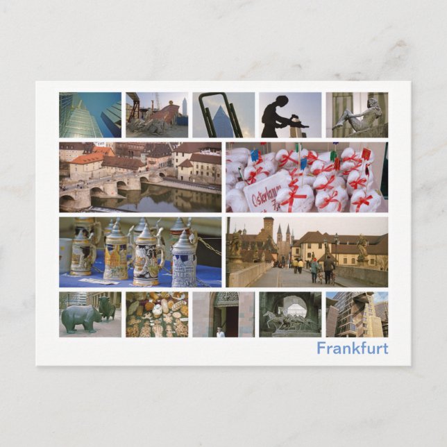 Frankfurt multi-image postcard (Front)