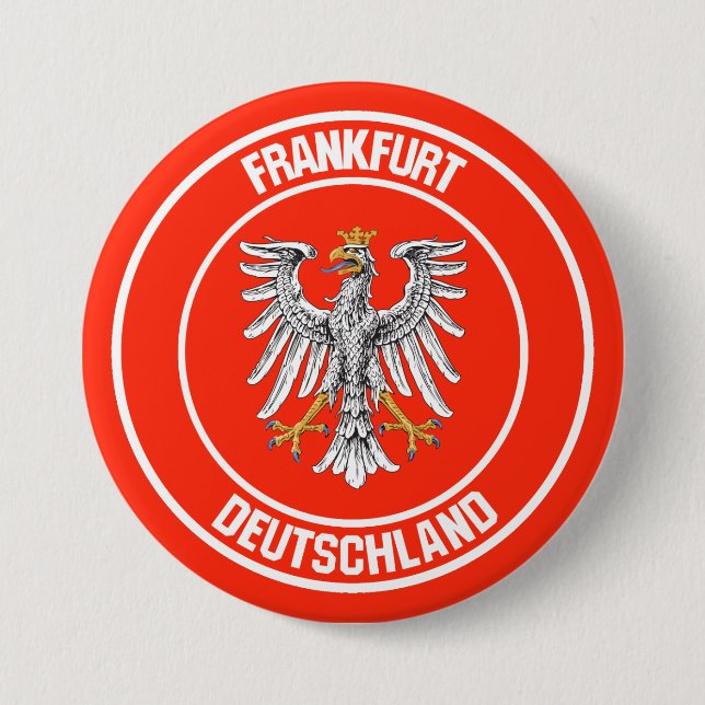 Frankfurt Round Emblem 3 Inch Round Button (Front)