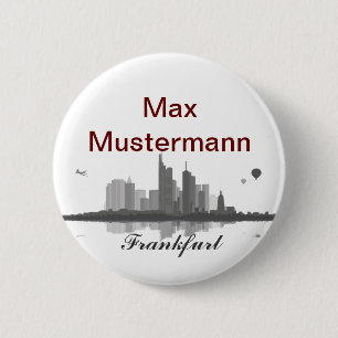 Frankfurt Skyline Button / plug / pin
