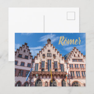 Frankfurter Roemer Germany Frankfurt City Hall Holiday Postcard