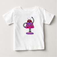 Frankie Robot: Pink on white