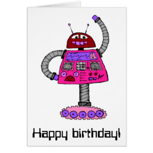 Frankie Robot : Rose sur blanc