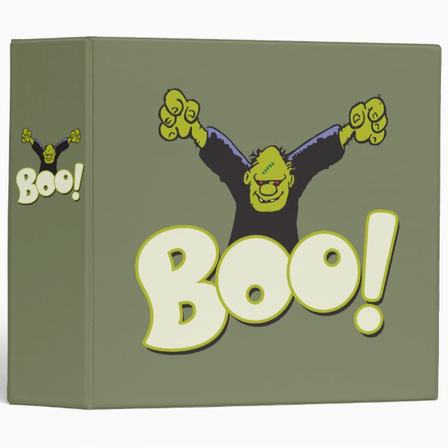 Frankie Superhero - Frankenstein Monster Halloween Binder (Front/Spine)