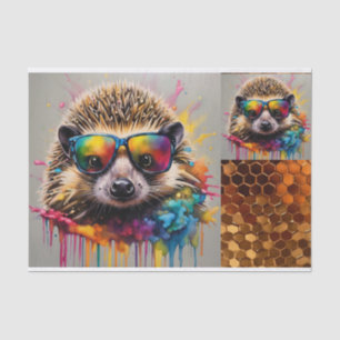 Frankie the Sunglass Wearing Hedgehog Tissue Paper